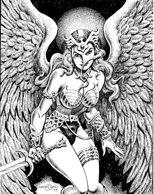 Ernie Chan with a touch of Virgil Finlay style